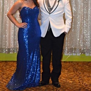 Blue Sequin JK Prom or Formal Dress size 8